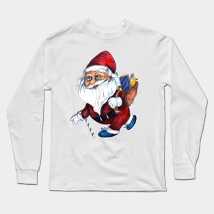 Santa Claus with Gifts Long Sleeve T-Shirt